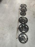 Halterstang set 130 KG muscle driver, Ophalen, Halterschijven, Benen, Gebruikt