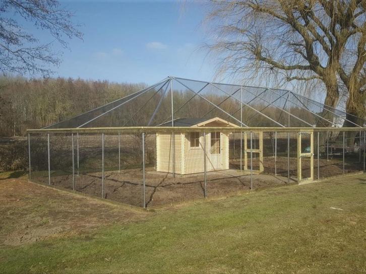 Mega volière Maasdam | Duurzame materialen | Maatwerk!, Dieren en Toebehoren, Vogels | Hokken en Kooien, Nieuw, Volière, Overige materialen