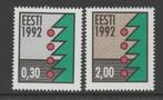Estland - Michelnr 195-196 - kerst 1992, kerstboom - pf, Postzegels en Munten, Overige landen, Verzenden, Postfris
