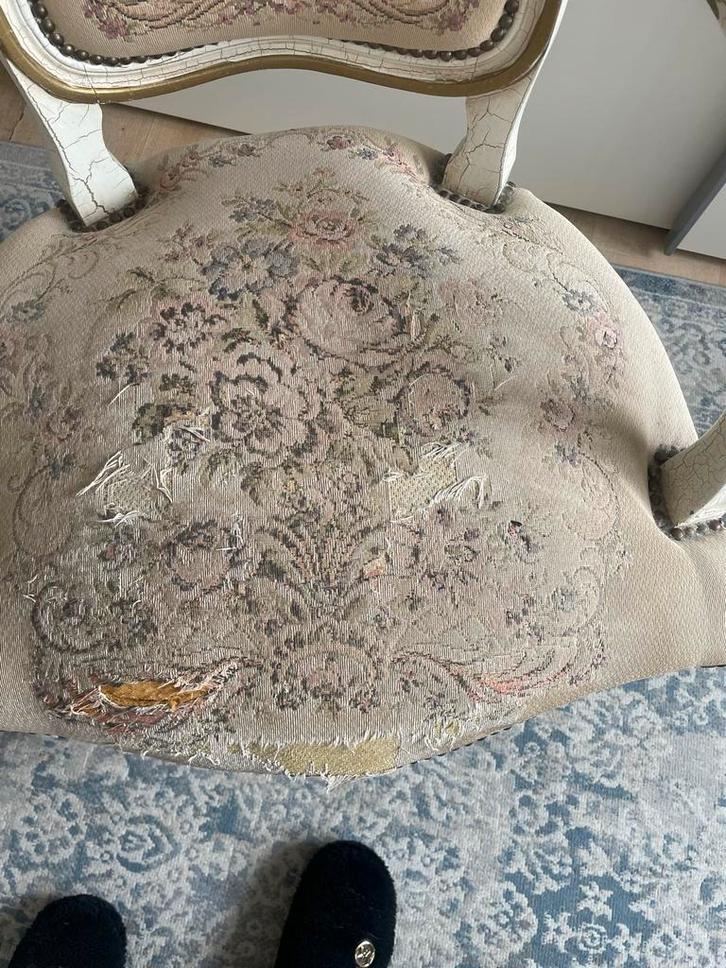 Queen Ann Stoel met Gobelin Bekleding, Antiek en Kunst, Antiek | Meubels | Stoelen en Banken, Ophalen of Verzenden