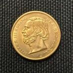 Gouden 20 Gulden Willem 3 1850 negotiepenning verguld naslag, Koning Willem III, Verzenden, Losse munt, Goud