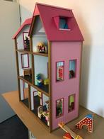 Groot Poppenhuis met Inrichting, Kinderen en Baby's, Speelgoed | Poppenhuizen, Ophalen, Gebruikt, Poppenhuis