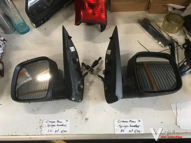 Citroen Nemo 2010 Buitenspiegel Links of Rechts Handbediend, Auto-onderdelen, Spiegels, Gebruikt, Ophalen of Verzenden