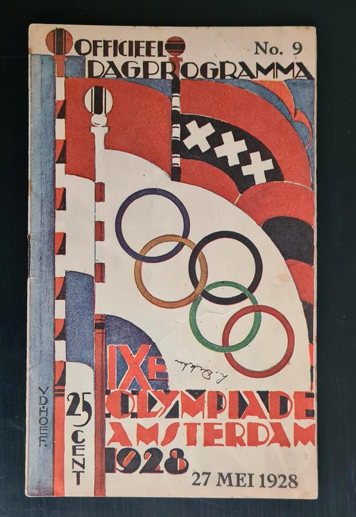 Oud voetbal programma Olympische Spelen 1928 België, Chili, Verzamelen, Sportartikelen en Voetbal, Gebruikt, Boek of Tijdschrift