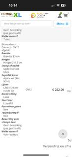 Svedex opdekdeur 83x211,5 RAL9010, Ophalen, 80 tot 100 cm, Binnendeur, Nieuw