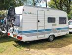 Hobby met stapelbed en uitbouw 6 slaapplekken, Caravans en Kamperen, Caravans, Hobby, Treinzit, 750 - 1000 kg, Particulier