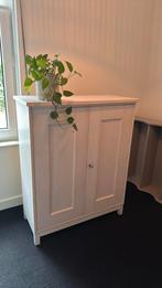 Witte houten meidenkast met deuren, Huis en Inrichting, Kasten | Kledingkasten, Ophalen, Gebruikt, 100 tot 150 cm, 50 tot 100 cm