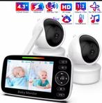 Babyfoon met 2 camera's & terugpraatfunctie, Kinderen en Baby's, Babyfoons, Ophalen of Verzenden, Zo goed als nieuw, Minder dan 100 meter