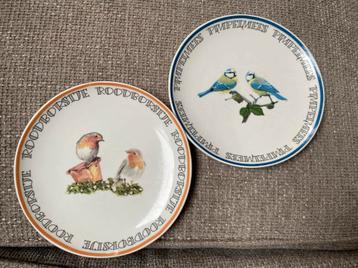 Vogel Elles bord bordjes roodborstje pimpelmees beschikbaar voor biedingen