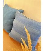 2x Moderne Kelim Kussens 45x45 cm met Vulling, Huis en Inrichting, Woonaccessoires | Kussens, Ophalen of Verzenden, Nieuw, Blauw