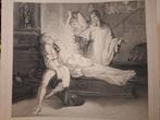 Antieke gravure Romeo en Julia, Ophalen of Verzenden