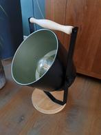 Industriële Lamp met Houten Handvat, Ophalen, Zo goed als nieuw, Minder dan 50 cm, Metaal