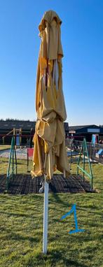 parasol 3,5 x 3,5 Horeca kwaliteit, Tuin en Terras, Parasols, Ophalen, Gebruikt, Meer dan 4 meter, Stokparasol