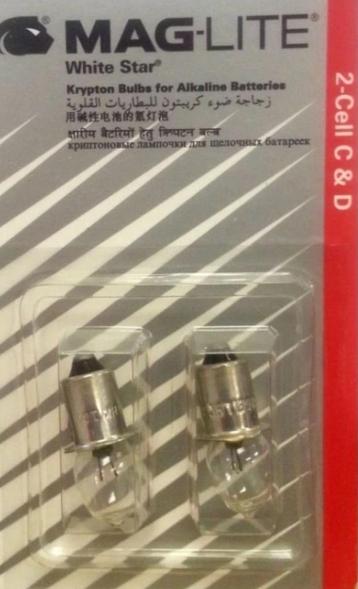 Maglite White Star 2-Cell C&D (LR14 & LR20) - Reservelampjes beschikbaar voor biedingen