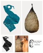 Groot fijnmazig (maas 4,5x4,5cm) hooinet Azuurblauw of Zwart, ., Ophalen of Verzenden, ., .