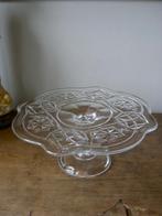 Glazen taartschaal, Ophalen of Verzenden
