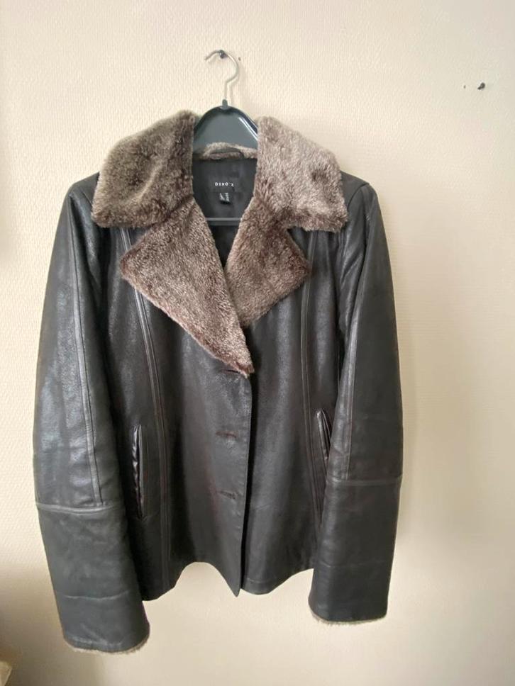 Mooie lederen winterjas ***ZGAN*** mt 40, Kleding | Dames, Jassen | Winter, Zo goed als nieuw, Bruin, Ophalen of Verzenden