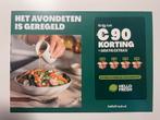Hello Fresh kortingsbon, tot €90 korting!, Drie personen of meer, Kortingsbon