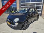 Fiat 500C 1.2 CABRIOLET LMV AIRCO MOOIE VELGEN!, Gebruikt, 4 cilinders, Zwart, Bedrijf