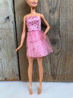 Roze glitter feestjurk met tule, Kinderen en Baby's, Speelgoed | Poppen, Ophalen of Verzenden, Zo goed als nieuw, Barbie
