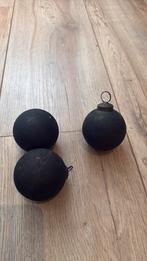3 kerstballen anthraciet, Ophalen of Verzenden, Zo goed als nieuw