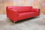ZGANieuw rode leren Design on Stock Bloq bank, Huis en Inrichting, 75 tot 100 cm, Ophalen of Verzenden, 200 tot 250 cm, Design on Stock