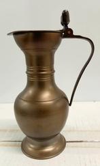 Tinnen karaf met deksel Merkteken Engel en letters J V W, Antiek en Kunst, Antiek | Tin, Ophalen of Verzenden