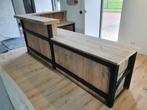 Industriele toonbank van steigerhout en staal elke maat/vorm, Huis en Inrichting, Kasten | Overige, Ophalen, Nieuw
