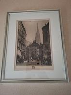 Luigi Kasimir [1881-1962], gesigneerde ets, stadsgezicht, Ophalen