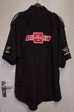 Vintage XXXXL zwart Chevrolet korte mouw overhemd geborduurd, Ophalen of Verzenden, Zo goed als nieuw, Auto's