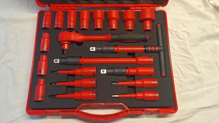 Haupa 220404 Geisoleerde 1000v Ratel / doppenset VDE NIEUW, Doe-het-zelf en Verbouw, Gereedschap | Handgereedschap, Nieuw, Ophalen of Verzenden