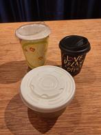 Papieren koffiebekers, theebekers en soepbekers met deksel, Ophalen