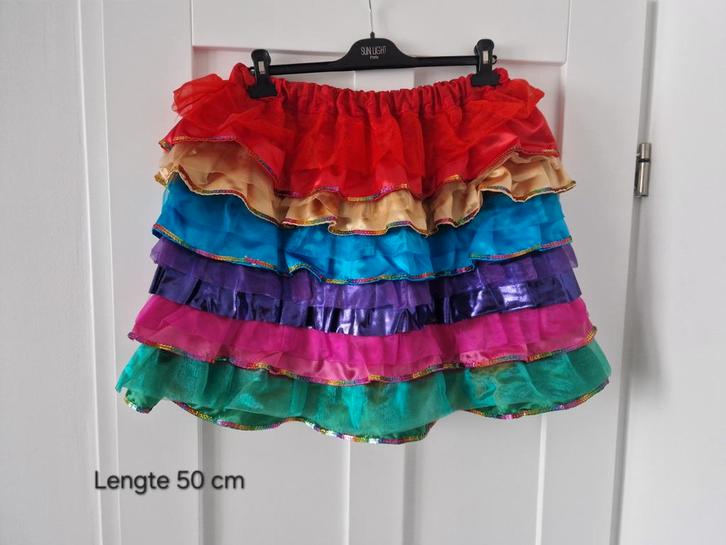 Karnaval rok met ruches - one size, Kleding | Dames, Rokken, Zo goed als nieuw, Overige kleuren, Boven de knie, Ophalen of Verzenden