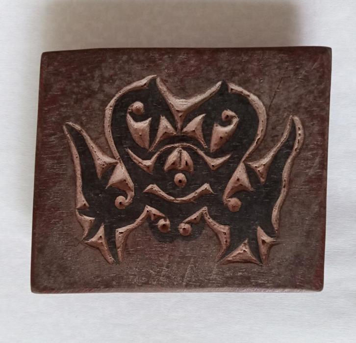 Tattoo stempel Iban Dayak authentiek Sarawak Borneo Azië, Antiek en Kunst, Kunst | Niet-Westerse kunst, Verzenden