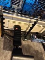 Halterbank met stang - Schmidt, Sport en Fitness, Ophalen, Zo goed als nieuw, Borst, Fitnessbank