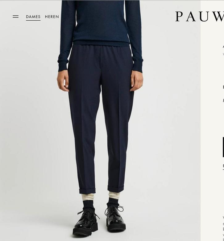 Pauw Antonelli broek maat 2 (38) donkerblauw, Kleding | Dames, Broeken en Pantalons, Zo goed als nieuw, Maat 38/40 (M), Blauw