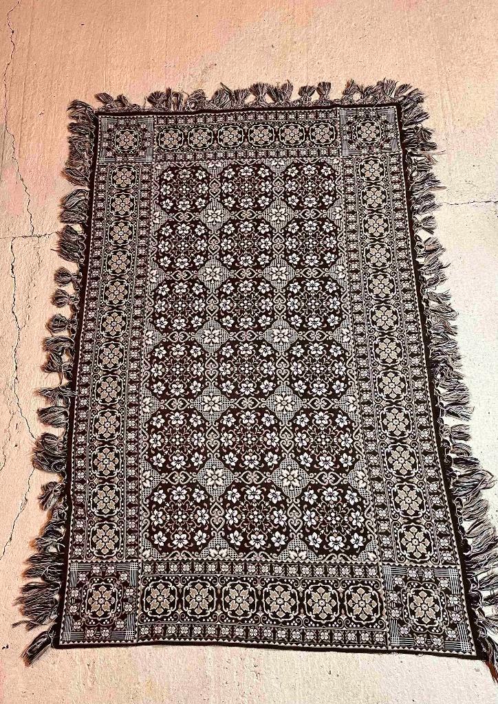 Grand foulard / sprei bruintinten reversibel 245/148, Huis en Inrichting, Woonaccessoires | Plaids en Woondekens, Gebruikt, Ophalen of Verzenden