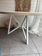 Super mooie withe wash ronde eettafel, Huis en Inrichting, Tafels | Eettafels, Rond, Scandinavisch, Ophalen of Verzenden, Zo goed als nieuw