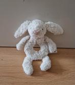 Jellycat little london konijn rammelaar wit bunny geluid, Ophalen of Verzenden, Zo goed als nieuw, Konijn