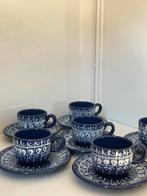 Vintage gandbeschilderd koffie servies, Ophalen of Verzenden, Glas, Overige stijlen