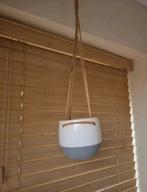 Hangpot grijs-wit, Tuin en Terras, Bloembakken en Plantenbakken, Ophalen, Kunststof, Minder dan 30 cm, Rond