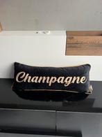 Champagne kussen zwart/goud, Huis en Inrichting, Woonaccessoires | Kussens, Ophalen, Zo goed als nieuw, Zwart, Vierkant