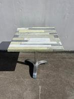 4 stuks gebruikt horeca bistro terrastafels 70x70 cm outdoor, Ophalen, Gebruikt