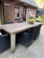 Grote teakhouten tuintafel., Tuin en Terras, Tuintafels, Ophalen of Verzenden, Gebruikt, Rechthoekig, Teakhout
