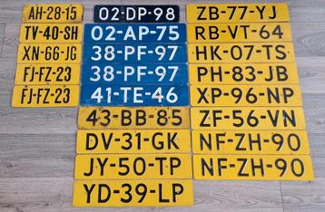 Oude nummerborden nummerplaten kentekenplaten Nederland beschikbaar voor biedingen