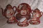 Japans Kutani Eggshell Meiji Red-Gold Tea Set Compleet, Ophalen
