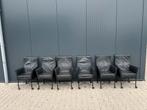 Montis chaplin eetkamerstoel - zwart leer wieltjes, Huis en Inrichting, Stoelen, Zwart, Leer, Ophalen of Verzenden, Zo goed als nieuw