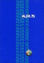 Alfa Romeo Alfa 75 brochure/auto folder '85 '86 '87 '88, Boeken, Auto's | Folders en Tijdschriften, Alfa Romeo, Ophalen of Verzenden