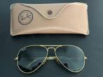 Vintage Ray-Ban Aviator Gold 58014 in case, Sieraden, Tassen en Uiterlijk, Zonnebrillen en Brillen | Heren, Gebruikt, Zonnebril