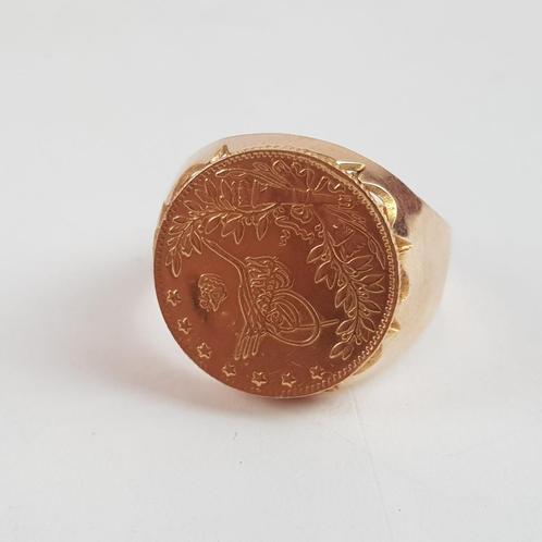 gouden ring 6.00 gram met turkse munt 22K || €699.99, Sieraden, Tassen en Uiterlijk, Ringen, Zo goed als nieuw, Dame, Goud, Goud